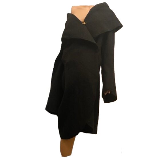 Norma Kamali Shawl Collar Vintage Coat Timeless & RARE! 80% Wool *Szd.(L)*FitOS - Picture 7 of 12